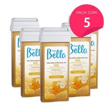 Kit 5 Cera Depilatória Roll On Depil Bella Mel Refil 100g