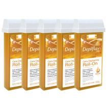 Kit 5 Cera Quente P/ Depilação Depiladora Rollon Depilatória Depilflax Refil