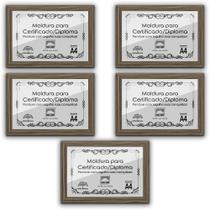 Kit 5 Certificados Diplomas A4 com Tela de Acetato e MDF Kit 5 Certificados Diplomas A4 com Tela de Acetato e MDF