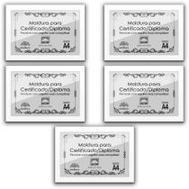 Kit 5 Certificados Diplomas A4 com Tela de Acetato e MDF Kit 5 Certificados Diplomas A4 com Tela de Acetato e MDF