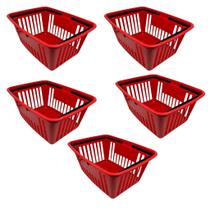 kIT 5 Cesta Cestinha Mercado Supermercado Reforçada kIT 5 Cesta Cestinha Mercado Supermercado Reforçada