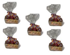 Kit 5 Cestas com 17 Doces Sortidos Festa Junina Arraiá