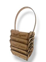 Kit 5 Cestas MDF Para Organizar Café/Chocolates 24x18 com Alça P Kit 5 Cestas MDF Para Organizar Café/Chocolates 24x18 com Alça P