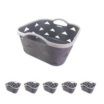 kit 5 Cesto Organizador Caixa objetos Multiuso quadrado 16cm