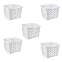 Kit 5 Cesto Organizador Decorativo Multiuso Empilhável 9L M