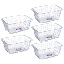 Kit 5 Cesto Organizador Grande 5,2 L Cristal Ordene
