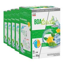 Kit 5 Chá Gelado CháMais Boa Tarde Mais Hortelã e Abacaxi 15 Sachês