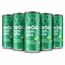 Kit 5 Chá Preto c/ Limão LEÃO c/ Gás Iced Tea 290ml