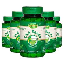 Kit 5 Chá verde com vitamina A, C e E 120 cápsulas Unilife