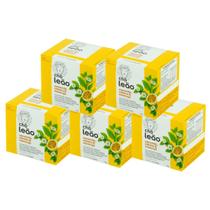 Kit 5 Chás Leão Camomila, Cidreira e Maracujá com 10 Sachês Cada Linha Frutas e Flores Kit 5 Chás Leão Camomila, Cidreira e Maracujá com 10 Sachês Cada Linha Frutas e Flores