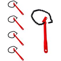 Kit 5 Chave de Corrente Tubos Trocar Sacar Filtro Óleo 12'' Kit 5 Chave de Corrente Tubos Trocar Sacar Filtro Óleo 12''