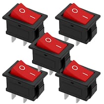 Kit 5 chave gangorra on/off 2 polos 6a125v vermel Kit 5 chave gangorra on/off 2 polos 6a125v vermel