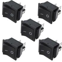 Kit 5 chave gangorra on/off 4 polos pt 16a-250v Kit 5 chave gangorra on/off 4 polos pt 16a-250v
