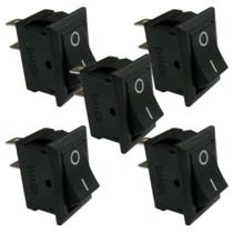 Kit 5 chave gangorra retang. lk1-101 on-off pt 2p 6a lukma Kit 5 chave gangorra retang. lk1-101 on-off pt 2p 6a lukma