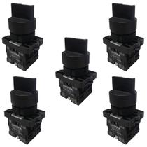 Kit 5 chave lk2-ed53 plastico 3 pos. 2na c/ retorno lukma Kit 5 chave lk2-ed53 plastico 3 pos. 2na c/ retorno lukma