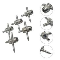 Kit 5 Chave Saca Válvula Extrator Pneu Carro Moto 4x1 Ômega