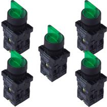 Kit 5 chave seletora iluminad xb2 ek3365 vd 3 pos 220v sibra Kit 5 chave seletora iluminad xb2 ek3365 vd 3 pos 220v sibra
