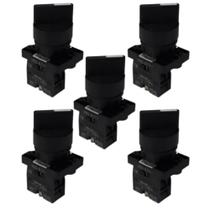 Kit 5 chave seletora plast xb2 ed21 2 pos. fixa - 1na stark