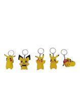Kit 5 Chaveiro Pokemon Picachu 3d Emborrachados