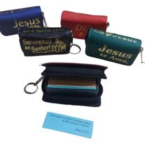 Kit 5 Chaveiros Promessas Sortidos Cores e Frases