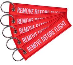 Kit 5 chaveiros remove before flight