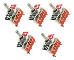 Kit 5 Chaves Alavanca On Off 15a 250v Kn-1021 2 Terminais