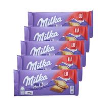 Kit 5 Chocolate com biscoito Milka & Lu 87g Importado