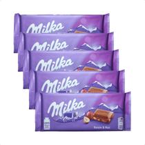 Kit 5 Chocolate com passas e avelã Milka 90g Importado Kit 5 Chocolate com passas e avelã Milka 90g Importado