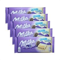 Kit 5 Chocolate Milka Oreo Branco 100g Importado