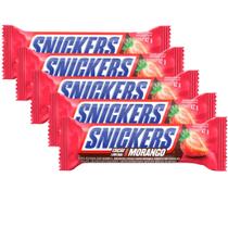Kit 5 Chocolate Snickers Morango 42g Kit 5 Chocolate Snickers Morango 42g