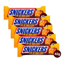 Kit 5 Chocolate Snickers Pé de Moleque 42g