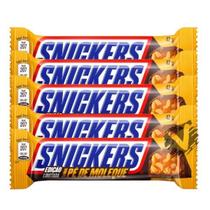 Kit 5 Chocolate Snickers Pé De Moleque Mars 42g Kit 5 Chocolate Snickers Pé De Moleque Mars 42g