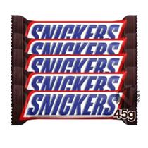 Kit 5 Chocolate Snickers Tradicional Mars 45g Kit 5 Chocolate Snickers Tradicional Mars 45g