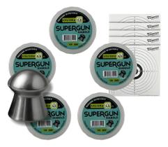 Kit 5 Chumbinhos Supergun Diabolo 5.5Mm- 5Alvo Oficial