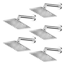 Kit 5 Chuveiros Ducha Quadrado Docolslim De Parede Docol Cromado