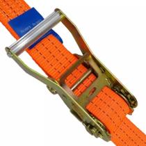 Kit 5 Cinta Com Catraca Carga 3 T 50mm 10 metro Caminhão Amarração Preto