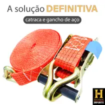 Kit 5 Cintas De Amarração Com Catraca Completo Para Carreta 5000kg 9 Metros 50mm Premium