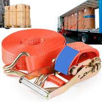 Kit 5 Cintas De Amarração Com Catraca Completo Para Carreta 5000kg 9 Metros 50mm Premium
