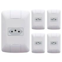 Kit 5 Cj 4X2 1 Tomada 2P+T Tramontina Aria 20 A 250 V Kit 5 Cj 4X2 1 Tomada 2P+T Tramontina Aria 20 A 250 V