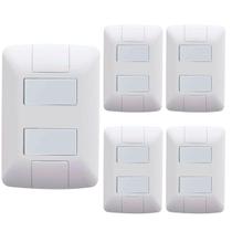 Kit 5 Cj 4X2 2 Interruptores Paralelos 6 250V Tramontina