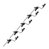 Kit 5 Clamp com Haste para Prato Bateria e Percussão Visão Kit 5 Clamp com Haste para Prato Bateria e Percussão Visão