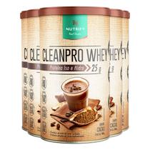 Kit 5 Clean Pro Whey Hidrolisado Cacau Nutrify 450g