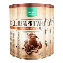 Kit 5 Clean Pro Whey Hidrolisado Chocolate Nutrify 450g