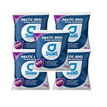 Kit 5 Cloro Suall Pratic pool Tratamento Sanitizante 5KG