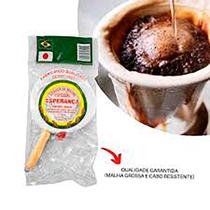 Kit 5 Coadores De Malha Para Café Cabo De Madeira Pequeno Kit 5 Coadores De Malha Para Café Cabo De Madeira Pequeno