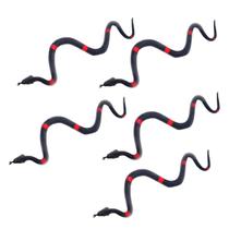 Kit 5 Cobra Brinquedo Realística Serpente Borracha Pegadinha