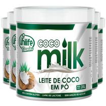 Kit 5 Coco Milk Unilife Leite de coco em Pó 200g