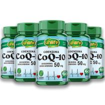 Kit 5 Coenzima CoQ-10 - 50 mg Unilife 60 Capsulas Veganas Kit 5 Coenzima CoQ-10 - 50 mg Unilife 60 Capsulas Veganas
