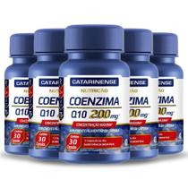 Kit 5 Coenzima Q10 200Mg Catarinense 30 Cápsulas