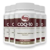 Kit 5 Coenzima Q10 200mg Vitafor 120 Cápsulas Kit 5 Coenzima Q10 200mg Vitafor 120 Cápsulas